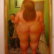Painting a naked Lady by Fernando Botero